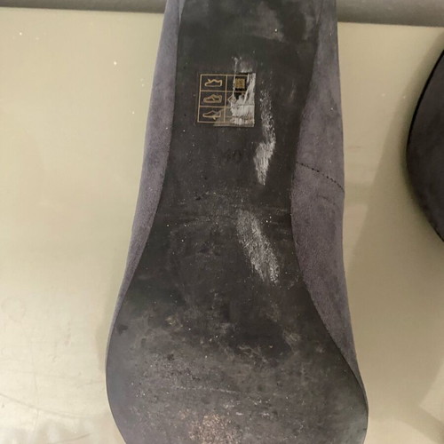 BSB suede pumps size 40 like new, grey with 9 cm heel