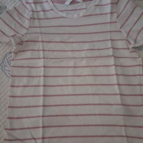Marks & Spencer striped t-shirt for 5-6 years, white