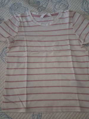 Marks & Spencer striped t-shirt for 5-6 years, white