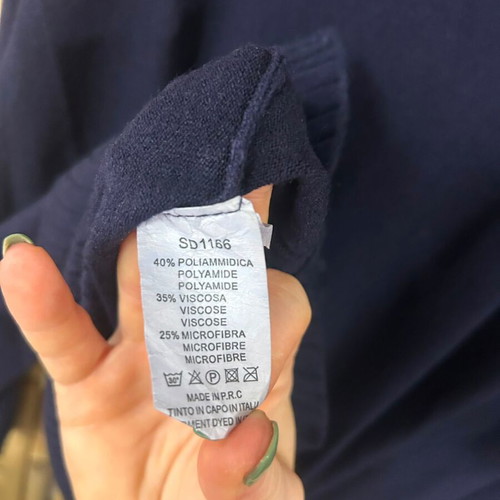 SuDar BaBe navy blue oversized knit sweater