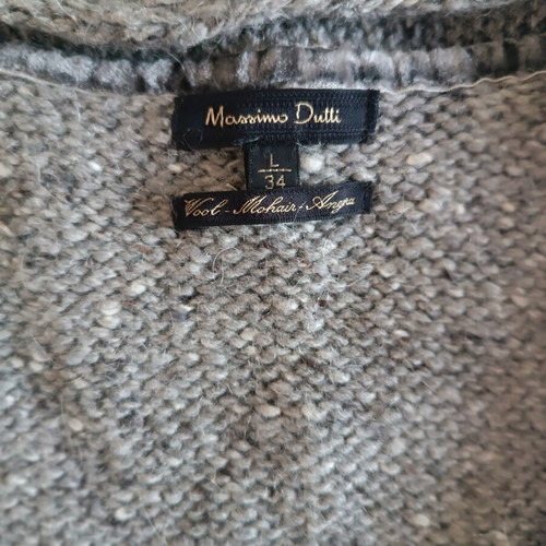 Massimo Duty Large Grey Vest With Leather Belt Like New