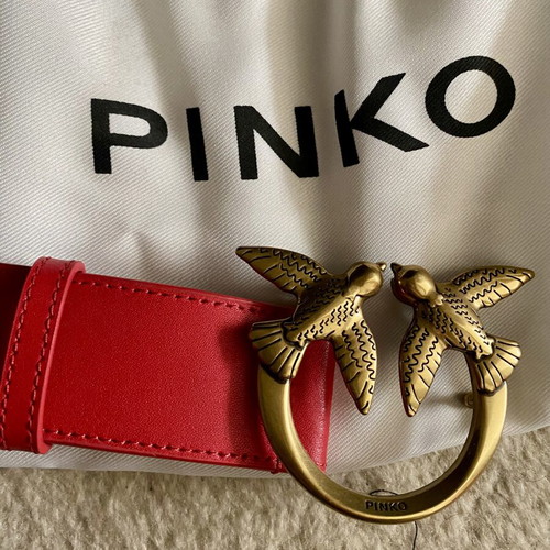 Pinko leather belt like new, 80cm, red