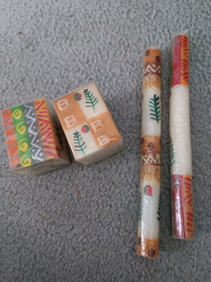 Candle set new, sealed in plastic wrap