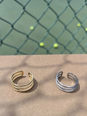 Steel rings set like new, gold and silver color