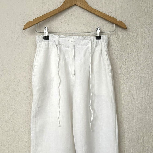 Linen pants Designed by Si like new, size S, white