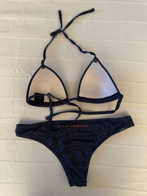 Armani Exchange bikini in dark blue denim style new
