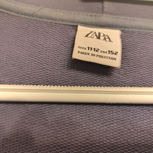 Zara zip-up cardigan used for 12 years old, blue