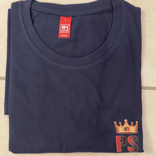 T-shirt TH graphic navy blue size L new