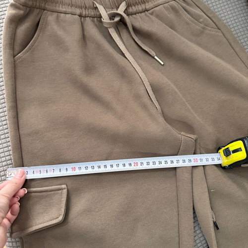 Cargo pants brown size S/M like new, elastic waist with drawstring