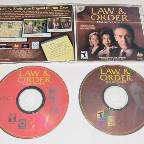 Law & Order: Dead on the Money PC used adventure game