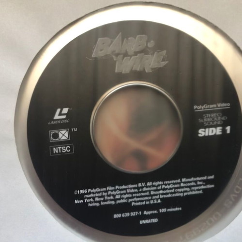 Laserdisc Barb - Wire with Pamela Anderson Lee like new