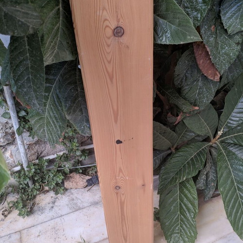 Wooden shelf solid oak wall-mounted like new with brass corners