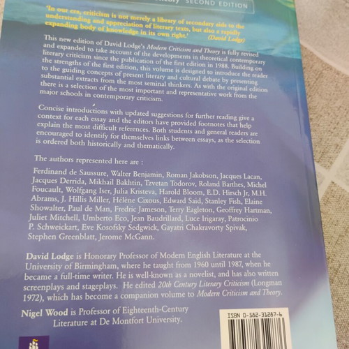 Modern Criticism and Theory: A Reader, Second Edition