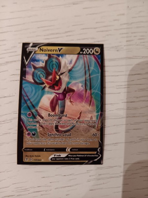 Pokémon TCG Noivern V Ultra Rare Card from Evolving Skies Set 117/203 like new