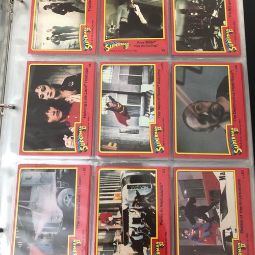 Superman II Movie Complete Set new, 88 base cards and 22 sticker cards