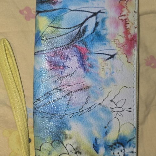 Olivia & Kate wallet used, blue multicolor