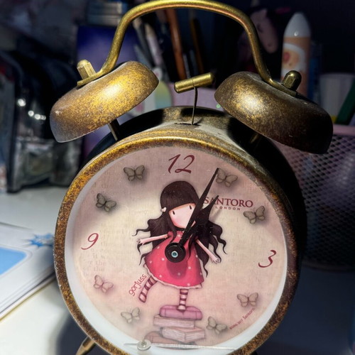 Gorjuss clock used, broken, decorative