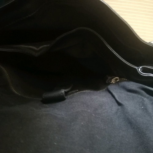 Massimo Dutti leather bag used, men's, black