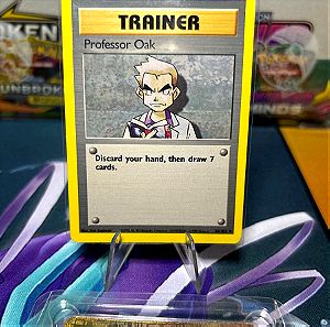 Pokemon trainer card base set professor Oak