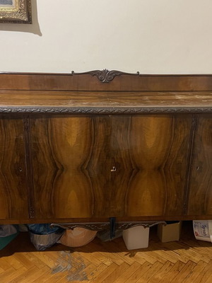 Wooden antique buffet like new with traditional carvings