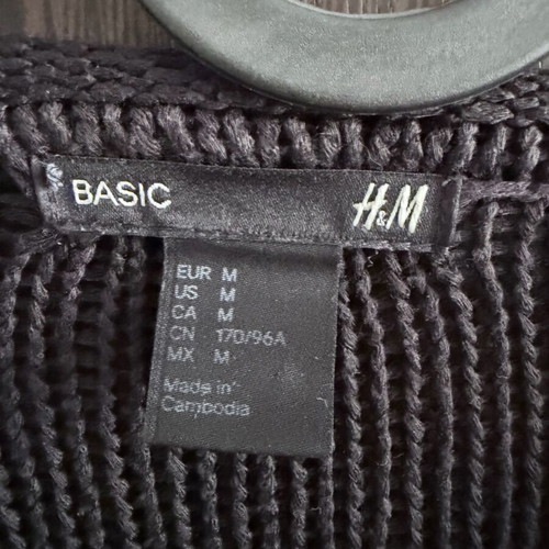 H&M cardigan used, black, size M