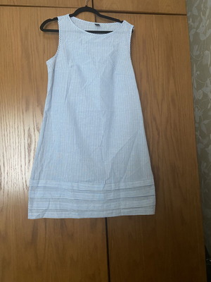 Dress Shein summer new, white and blue, size L