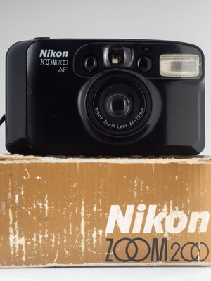 Nikon Zoom 200 35mm Film Camera used, black