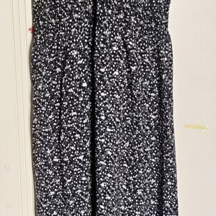 Maxi floral dress like new, 100% viscose, black and white, M/L
