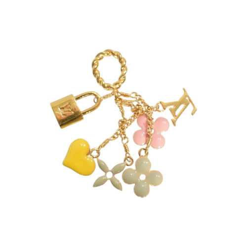Louis Vuitton Sweet Monogram bag charm with enamel heart and flowers