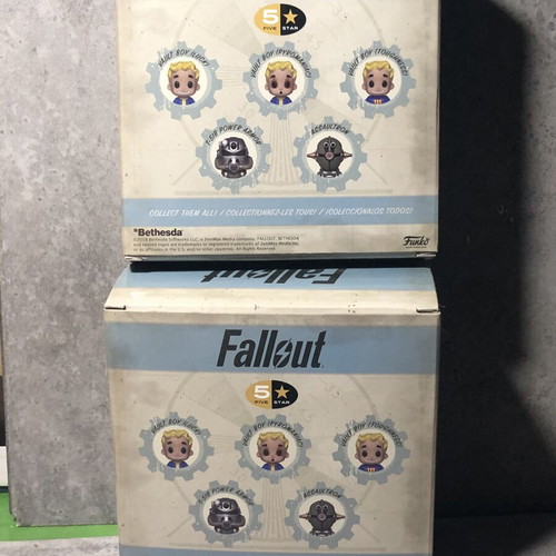 Funko Fallout Vault Boy Toughness and Pyromaniac figures, new