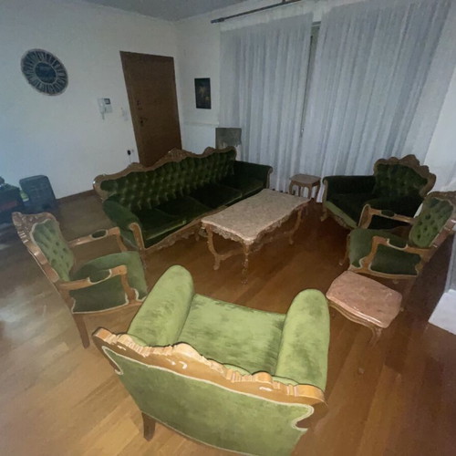 Vintage classic 6-piece living room set used with carved solid wood and marble tables