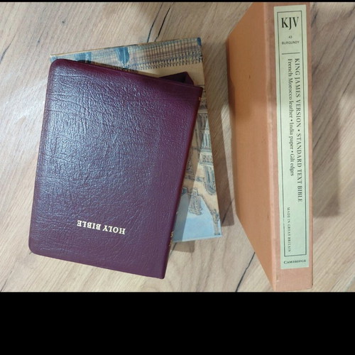 A Cambridge Bible King James Version like new with leather case