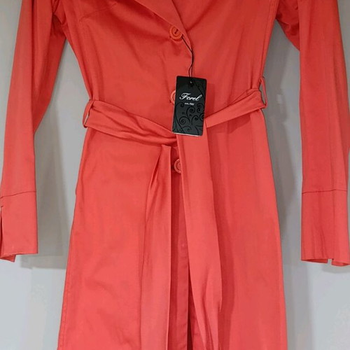 Forel coral trench coat new, size 46
