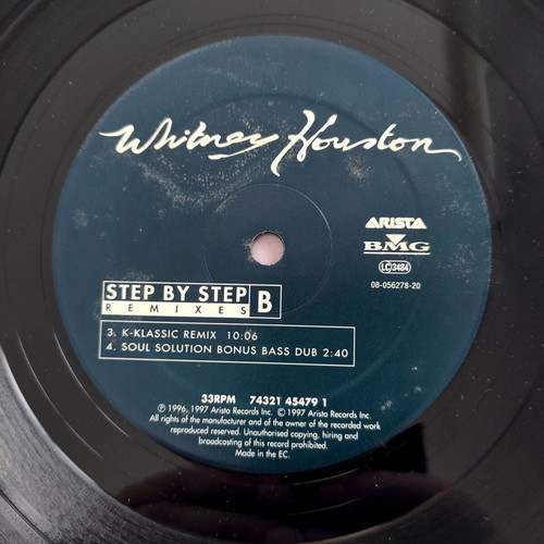 Whitney Houston Step By Step Remixes 2x12'' Vinyl Maxi Single used