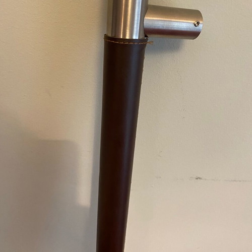 Wall hanger with leather covering brown like new