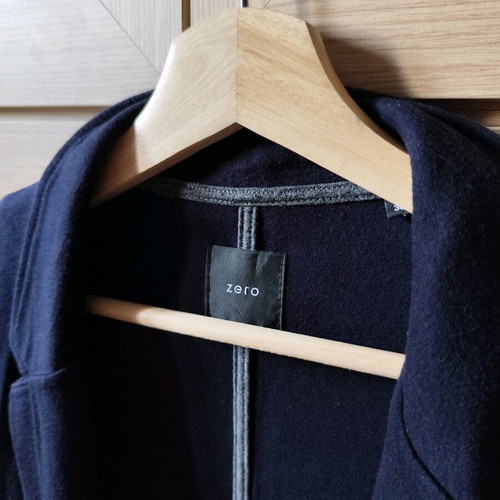 Blue jacket like sweatshirt used with two buttons
