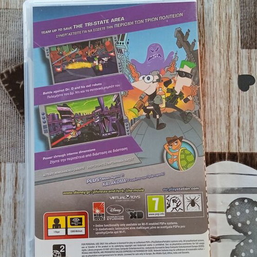 Phineas and Ferb Across the 2nd Dimension PSP game used