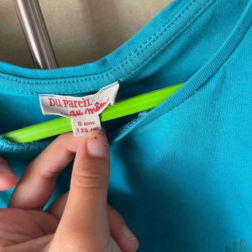 Children's shirt used, 8 years, blue, size 128 cm