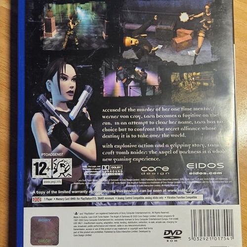 Tomb Raider The Angel of Darkness PS2 game used, action adventure