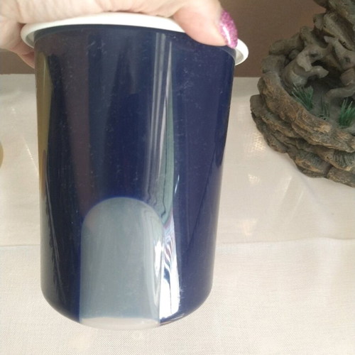 Tupperware canister set 1.25 lt like new, blue and yellow