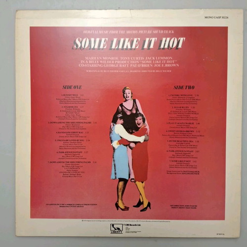 Marilyn Monroe record like new with soundtrack from Some Like It Hot