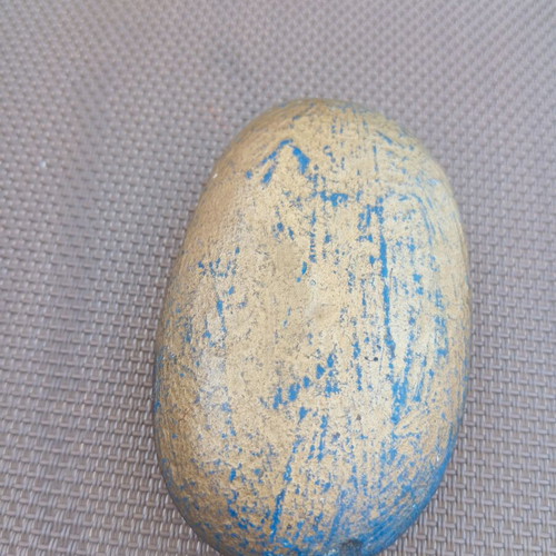 Canvas on pebble vintage artwork 8x5 cm like new