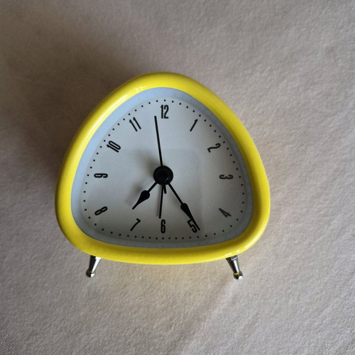 IKEA DROLLA Scandinavian Retro Alarm Clock like new, yellow