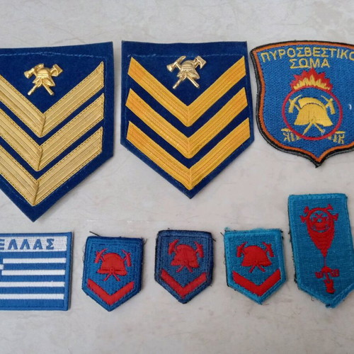 Firefighter uniform patches like new, set of 8