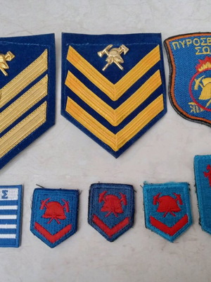 Firefighter uniform patches like new, set of 8