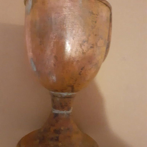 Bronze cup 1972 used, missing one handle