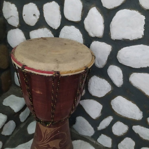 Djembe drum used, 30 years old, from Dakar