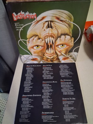 Destruction Release From Agony vinyl record, European 1987 metal edition