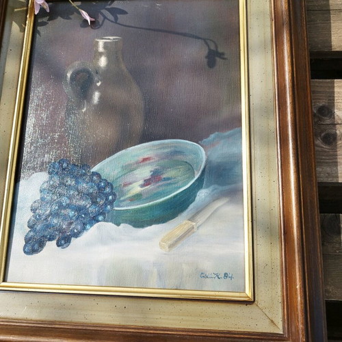 Vintage Dutch oil painting on canvas used
