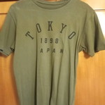 Μπλούζα tshirt Tokyo μέγεθος L σαν καινούργιο, Primark μπεζ πράσινη
